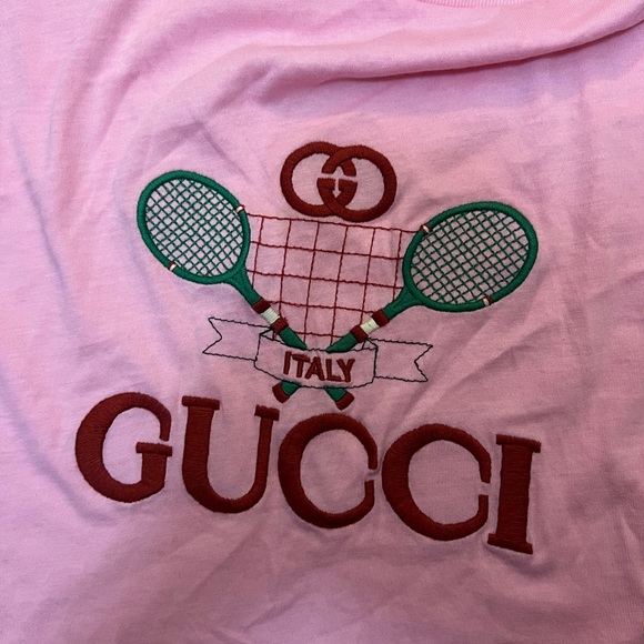 GUCCI Tennis Logo T Shirt - Picture 2 of 8